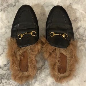 Gucci Princetown mules with fur size 38